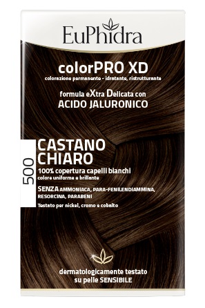 EUPHIDRA COLORPRO XD 500 CAST CHIARO GEL COLORANTE CAPELLI IN FLACONE + ATTIVANTE + BALSAMO + GUANTI - pharmaluna