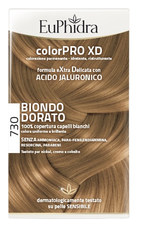 EUPHIDRA COLORPRO XD 730 BIONDO DORATO GEL COLORANTE CAPELLI IN FLACONE + ATTIVANTE + BALSAMO + GUANTI - pharmaluna