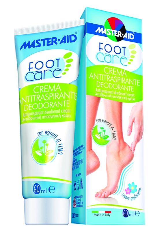 MASTER-AID FOOT CARE CREMA ANTITRASPIRANTE DEODORANTE 60 ML - pharmaluna
