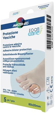 MASTER-AID FOOT CARE VESCICHE PROTEZIONE PER DITA 60X20 MM 5 PEZZI - pharmaluna