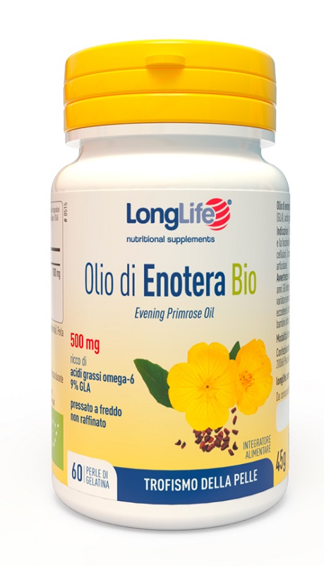 LONGLIFE OLIO ENOTERA BIO 60 PERLE 500 MG - pharmaluna