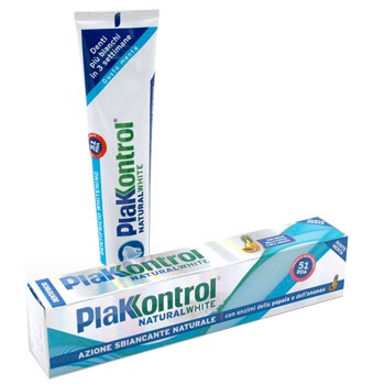 PLAKKONTROL NATURAL WHITE DENTIFRICIO 100 G - pharmaluna