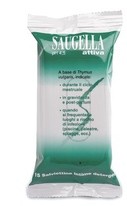SAUGELLA ATTIVA SALVIETTINE 15 BUSTINE - pharmaluna