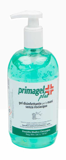 GEL DISINFETTANTE PRONTA ALL'USO PER LA DISINFEZIONE DELLE MANI E DELLA CUTE PRIMAGEL PLUS 500ML - pharmaluna