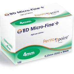 AGO PER PENNA DA INSULINA BD MICROFINE PENTAPOINT GAUGE 32 4 MM 100 PEZZI - pharmaluna