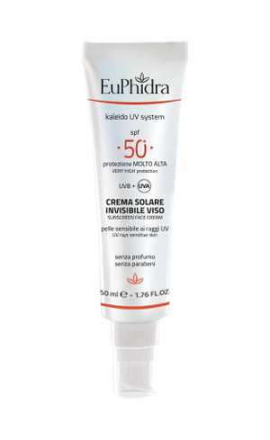 EUPHIDRA KALEIDO UV SYSTEM CREMA SOLARE VISO 50+ INVISIBLE - pharmaluna