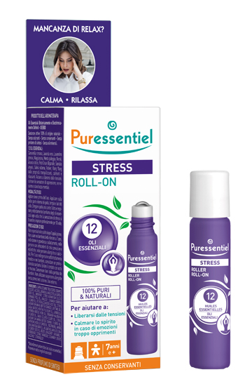 PURESSENTIEL ROLLER SOS STRESS 12 OLI ESSENZIALI 5 ML - pharmaluna