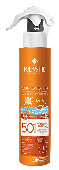 RILASTIL SUN SYSTEM BABY PPT SPF 50+ EMULSIONE SPRAY 200 ML - pharmaluna
