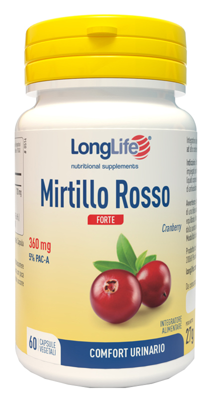 LONGLIFE MIRTILLO ROSSO FORTE 60 CAPSULE - pharmaluna
