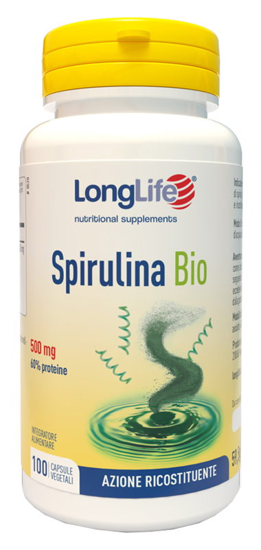 LONGLIFE SPIRULINA BIO 500 MG 100 CAPSULE VEGETALI - pharmaluna