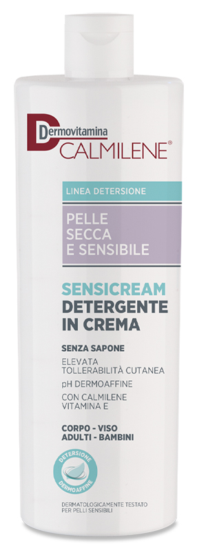 DERMOVITAMINA CALMILENE SENSICREAM DETERGENTE IN CREMA SENZA SAPONE PER PELLE SECCA E SENSIBILE 500 ML - pharmaluna