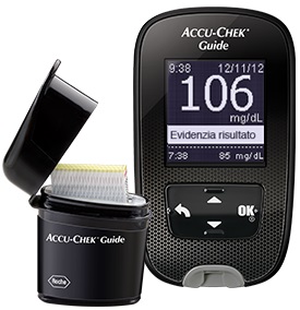 KIT GLUCOMETRO ACCU-CHEK GUIDE MG/DL + PUNGIDITO FASTCLIX - pharmaluna