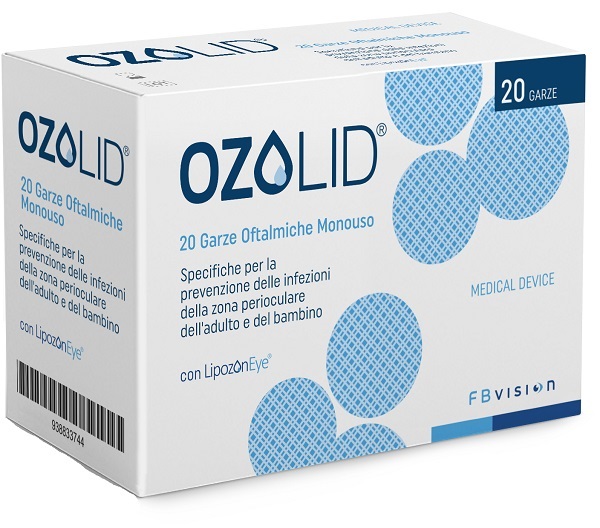GARZA OZOLID OFTALMICA TNT CON OLIO OZONIZZATO IN FOSFOLIPIDI LIPOZONEYE 20 PEZZI - pharmaluna
