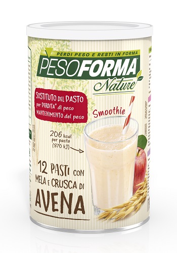 PESOFORMA NATURE SMOOTHIE MELA E CRUSCA AVENA 12 PASTI 420 G - pharmaluna