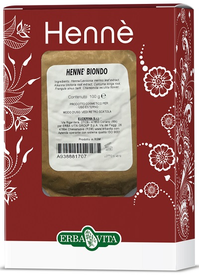 HENNE COLORANTE CAPELLI BIONDO 100 G - pharmaluna