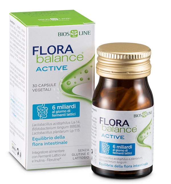 BIOSLINE FLORABALANCE ACTIVE 30 CAPSULE VEGETALI - pharmaluna