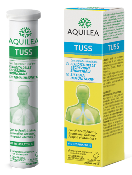 AQUILEA TUSS 15 COMPRESSE EFFERVESCENTI 90 G - pharmaluna