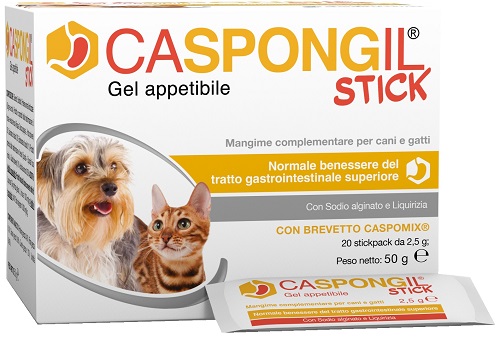 CASPONGIL STICK GEL APPETIBILE 20 STICKPACK DA 2,5 G - pharmaluna