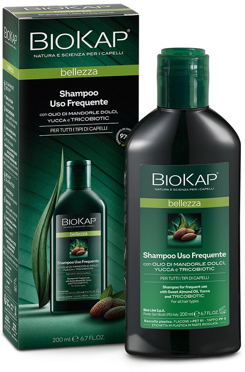 BIOKAP BELLEZZA SHAMPOO USO FREQUENTE CON TRICOBIOTIC 200 ML - pharmaluna