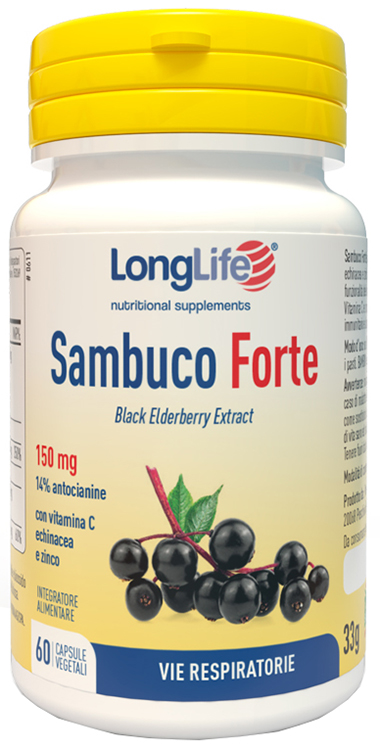 LONGLIFE SAMBUCO FORTE 60 CAPSULE VEGETALI - pharmaluna