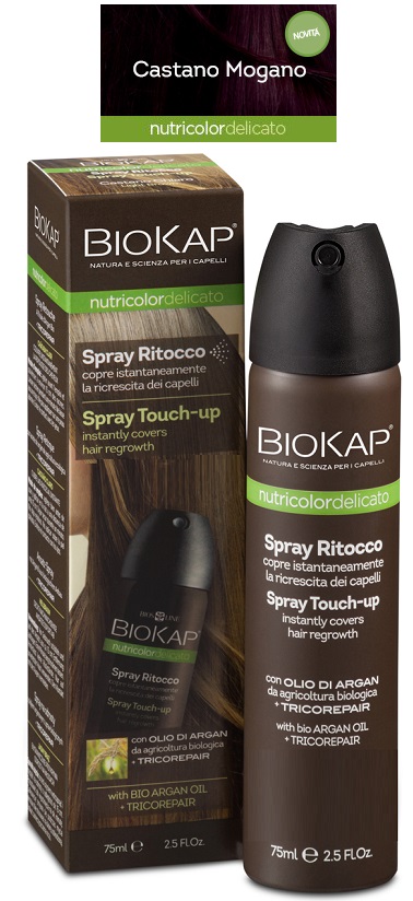 BIOS LINE  BIOKAP NUTRICOLOR DELICATO SPRAY RITOCCO CASTANO MOGANO 75 ML - pharmaluna