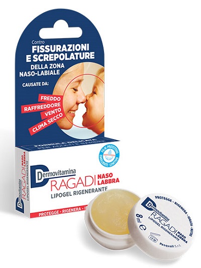 DERMOVITAMINA RAGADI NASO E LABBRA LIPOGEL RIGENERANTE 8 ML - pharmaluna