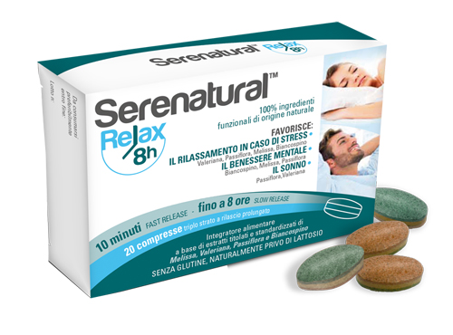 SERENATURAL RELAX 8H 20 COMPRESSE - pharmaluna