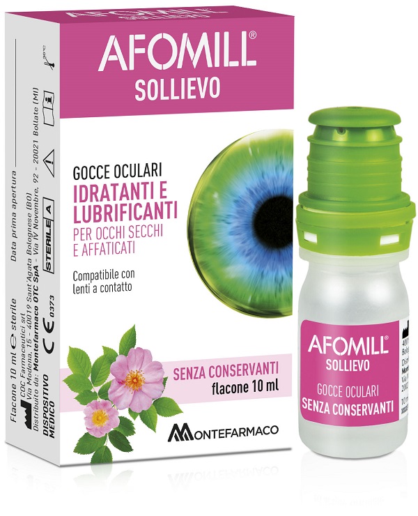 AFOMILL SOLLIEVO GOCCE OCULARI SOLLIEVO OCCHI 10 ML - pharmaluna