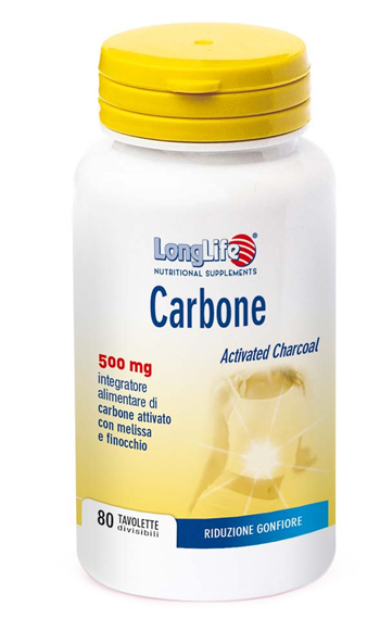 LONGLIFE CARBONE ATTIVATO 80 TAVOLETTE DIVISIBILI - pharmaluna