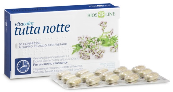 VITACALM TUTTA NOTTE FAST/RETARD 30 COMPRESSE - pharmaluna
