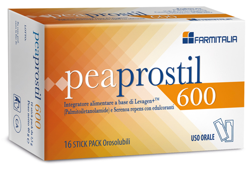 PEAPROSTIL 600 16 STICK PACK OROSOLUBILI - pharmaluna