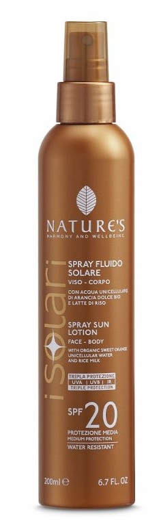 NATURES I SOLARI SPRAY FLUIDO SPF20 200 ML - pharmaluna