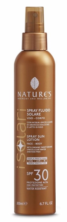 NATURES I SOLARI SPRAY FLUIDO SPF30 200 ML - pharmaluna
