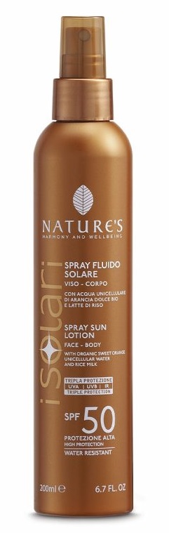NATURES I SOLARI SPRAY FLUIDO SPF50 200 ML - pharmaluna