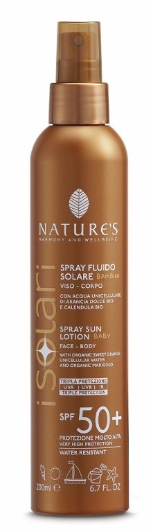NATURES I SOLARI SPRAY FLUIDO BAMBINI SPF50+ 200 ML - pharmaluna