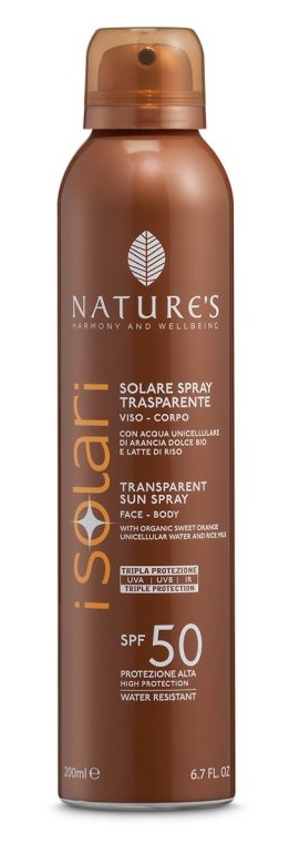 NATURES I SOLARI SPRAY TRASPARENTE SPF50 200 ML - pharmaluna