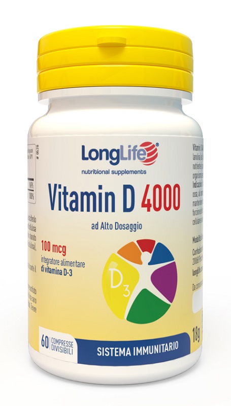 LONGLIFE VITAMIN D 4000UI 60 COMPRESSE - pharmaluna