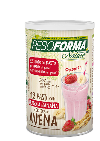 PESOFORMA NATURE SMOOTHIE FRAGOLA BANANA POLVERE 420 G - pharmaluna