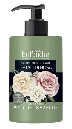 EUPHIDRA SAPONE LIQUIDO MANI ROSA IN FLACONE CON ETICHETTA DISPENSER - pharmaluna