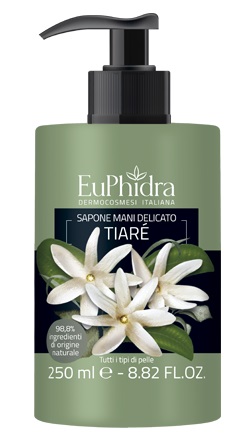 EUPHIDRA SAPONE LIQUIDO MANI TIARE' IN FLACONE CON ETICHETTA DISPENSER - pharmaluna