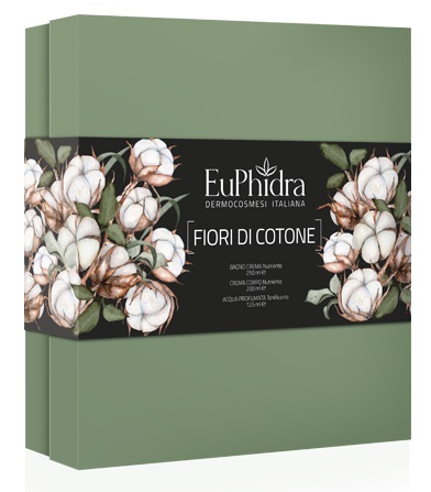 EUPHIDRA COFANETTO FIORI DI COTONE CONTENENTE 1 BAGNO CREMA 1 ACQ PROFUMATA 1 - pharmaluna