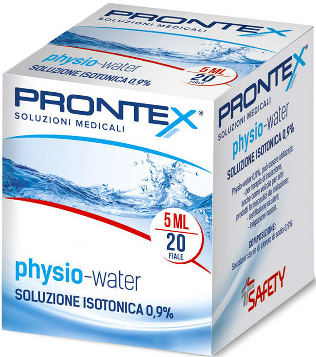 SOLUZIONE FISIOLOGICA PRONTEX PHYSIO ISOTONIC 20 FIALE DA 5 ML - pharmaluna