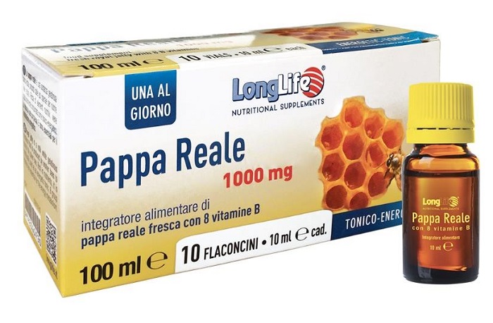 LONGLIFE PAPPA REALE + VITAMINA B 10 FLACONCINI 10 ML - pharmaluna