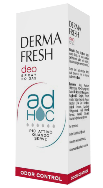 DERMAFRESH DEO SPRAY NO GAS AD HOC ODOR CONTROL DEODORANTE 100 ML - pharmaluna