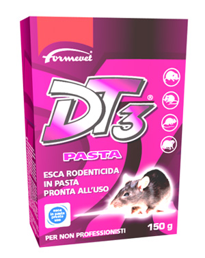DT3 PASTA ESCA RODENTICIDA PRONTA ALL'USO 150 G - pharmaluna