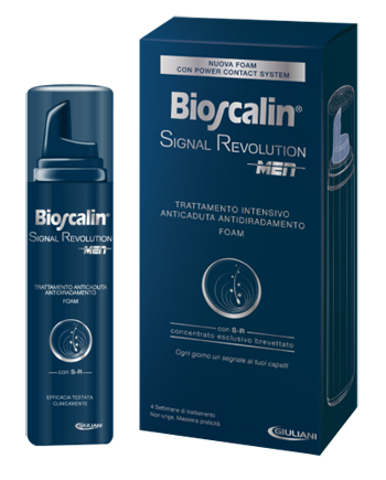 BIOSCALIN SIGNAL REVOLUTION MEN TRATTAMENTO INTENSIVO ANTICADUTA ANTIDIRADAMENTO FOAM 75 ML - pharmaluna