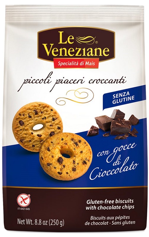 LE VENEZIANE BISCOTTI GOCCE DI CIOCCOLATO 250 G - pharmaluna