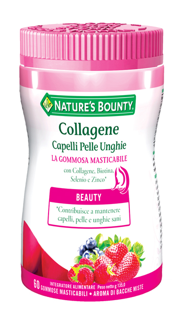 COLLAGENE CAPELLI PELLE UNGHIE 60 GOMMOSE MASTICABILI - pharmaluna