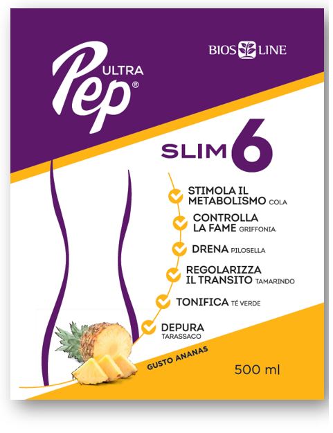 ULTRA PEP SLIM 6 ANANAS 500 ML CON EDULCORANTE - pharmaluna
