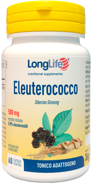 LONGLIFE ELEUTEROCOCCO 0,8% 60 CAPSULE 500MG - pharmaluna
